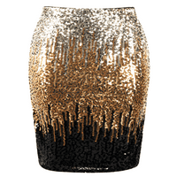 Prettyguide olovka mini suknja za žene klasična suknja visoke struka Sparkle zabava Sequin haljina svijetlo