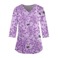 Strugten majice za žene Halloween Print grafički tees bluze Uniformne kombinezone pulover bluze za žene
