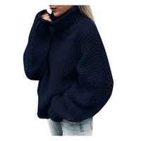 Ženski džemper s dugim rukavima modna kornjača za izreznu bluzu od pune boje