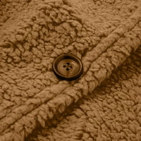 Kaput za žene Žene Ležerne prilike plus Plus Plush džemper džepovi Outerywer gumb Cardigan kaput modni