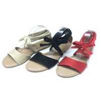 Nova ženska kaiševina ravna čipkaste gusene cipele na plaži gladijatorske sandale veličine