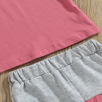 Dječja majica i kratke hlače postavljaju modnu boju šivanje kratkih rukava i kratke hlače