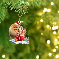 Delikatni božićni privjesci šareni crtani drveni ulov za ulov za oči za zabavu za zabavu