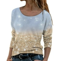 Ženska modna reda s dugim rukavima Cvjetni cvjetni print pulover vrhova Bluza Hot8SL4486164