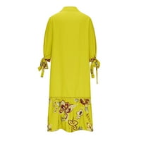 Holloyiver ženske haljine Ljeto tiskovina čipkasti čipkasti čipkaste boje 7-deo rukava u obliku rukava