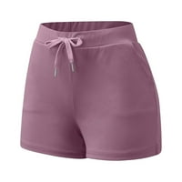Leey-World Workout Hotcsas mekane haremske kratke hlače za žene sa džepovima Pink, XXL