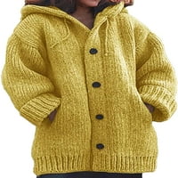 Ženske zimske dukseve predimenzionirane kontrične palež sa džemper od kardigana
