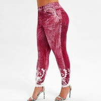 Donje rublje za žene Fitness pantalone Žene cvjetne tiskane hlače koji rade rastezanje joge gamaše sportske