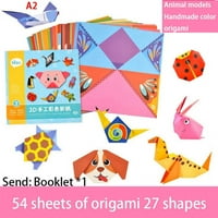Magecru 3D stranice Origami crtane životinjske knjige igračke za djecu DIY papir Art