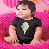 Crtani dizajn sladoleda Bodysuit novorođenčad -Image by Shutterstock, mjeseci