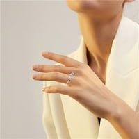 Yueulianxi ruži dijamantni prsten, dijamantski prsten za valentinovo, ružičaste prsten, dijamant, prsten,
