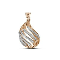 Jewels 10kt Rose Gold Womens Okrugli dijamant Strand Modni privjesak CTTW