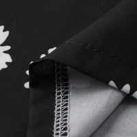 Ženski ljetni vrhovi Ženski ljetni ruffle V-izrez kratkih rukava Cvjetni print Ležerne prilike majice Tors Wemens Tops Ljeto