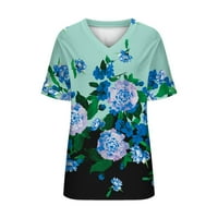 Košulje za žensku proljetnu ljetnu modnu plažu Ležerne prilike, majica s kratkim rukavima Torpine Zelena L