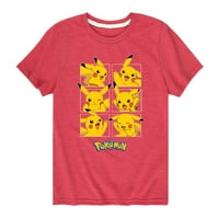 Pokémon - Pikachu Grid - Grafička majica kratkih rukava za mlade