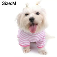 Klasični prugasti pas pidžama koja se rastaljivi pasa šamput šalju pasa majica meka pamučna pletena