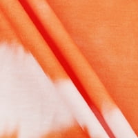 Ženska haljina Pulover V-izrez Modna kravata Dyed Haljina dužine koljena, narandža, s