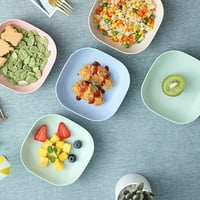 Sunjoy Tech Pšenična ploča neraskidiva za večeru za ručak za ručak, pasta rezanci salata desertne posuđe