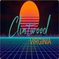 Clintwood Virginia Frižider Magnet Retro Neon Dizajn