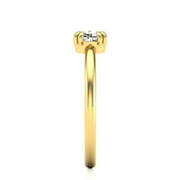 Superjeweler Carat Rose Cut Diamond Solitaire prsten u karatu žuto zlato za žene