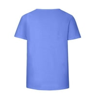GUZOM WOMENS T majica Cleance- Kratki rukav Trendy Comfy vrhovi tiskani juniors vrhovi posada izrez