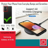 Capsule Case kompatibilan sa Galaxy A 5G [Cute Design Dvostruki sloj otporan na udarce za teške uvjete za teške uvjete crne futrole] za Samsung Galaxy A 5G SM-a