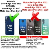 Vibecover tanak futrola Kompatibilan za Motorola Edge Plus Edge + Edge Pro Pro, ukupna zaštitna zaštitnica,