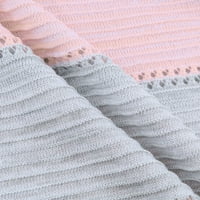 Ženske vrhove Dressy Ležerne prilike modni casual patchwork V-izrez dugih rukava džemper bluza Pink