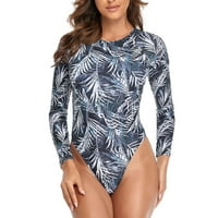 Mikilon tropsko ispis jednodijelni kupaći kostim s kupaćim rukavima kupaći kostim surfati haljina bikini