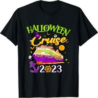 Halloween Cruise Squad Obiteljska krstarska posada Sablasna majica za žene kratke rukavske košulje Crna Tee