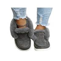 Fangasis Womens Moccasins čizme čizme za gležnjeve Fuzzy papuče plišane obloge Toplo klizanje na cipelama