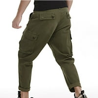 Muške vanjske teretne hlače Slim-Fit Denim povremene atletske hlače za muškarce vojska zelena veličine