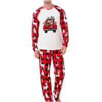 FESFESFES XMAS PJS roditelj-dijete toplo božićno odijelo tiskano pejd ubode na kućnim nošenjem Pajamas
