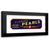 Anonimni crni moderni uokvireni muzej umjetnički print pod nazivom - Florida Pearls Citrus etiketa