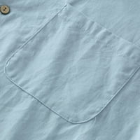 Muške ljetne košulje muške havajske majice bluza pamučna posteljina prema dolje gornja majica Tropska