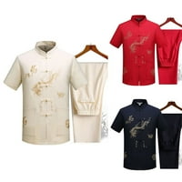 Tang odijelo muško majica kratkih rukava Kineska nova godina vezenje dva komada