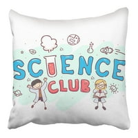 Naučni štap koji sadrži reči naučni klub okružen mladim poklopcem jastučnika za jastuk za decu