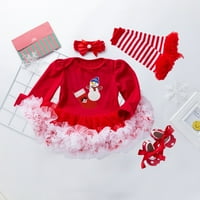 Dojenčad za božićne haljine odjeće za baby jednodijelni tutu haljina novorođenih Xmas suknja sa cipelama