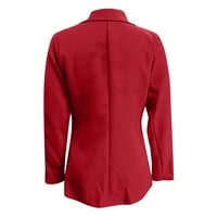 Jakne za žene Casual Solid Color dugih rukava za malog odijela Slim gornji kaput Blazer
