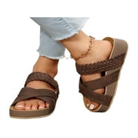 Eloshman Womens slajdes na platformi Sandal križni remen sandale Shopping Lagane ljetne casual cipele