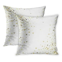 Žuta božićna zlatna zvijezda prašina i praznici uzorak jastučnice za jastuk