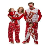 Diconna Porodica koja odgovara Božićne pidžame Postavite majicu s dugim rukavima za odrasle žene djeca