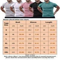 Glonme Muškarci Rezervni vrat Ležerne majice Slim Fit Sport Tee kratki rukav za golf ljetni vrhovi T