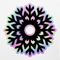 Vinyl naljepnice naljepnice snijega Crystal Božić V - Nanesite na bilo kakve glatke površine zatvoreni