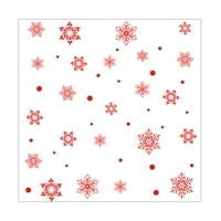 Snowflake Decor Božićne zidne naljepnice Početna DIY naljepnica za vrata i prozor crvena 20x