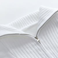 Vedolay Ženski džemperi Žene Casual Crewneck Lagani pulover Loop FIT džemper, Bijeli XL