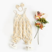Djevojke toddlera Ljetna cvjetna djevojka hlače za djecu za bebe crtane grane i cvijeće Putna odjeća