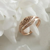 Prsten vjenčani pojas u titanijumskim vjenčanim prsten za vjenčanje ruže zlato 6