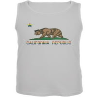 California Republic gay medvjed bijeli tenkovi za odrasle - 2x-Large