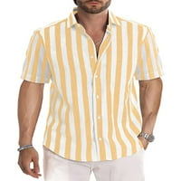 Colisha muškarci majica kratki rukav Ljetne košulje rever na vratu Torbe Regular Fit gumb Down Bluze